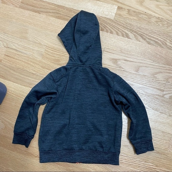 Nike Full Zip Hooded Sweatshirt 18 months Gray Red Kids Baby - Picture 4 of 4